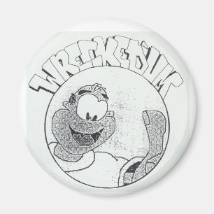 Wrecked 'Um Melvin Circle Logo Magnet