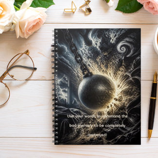 Wrecking Ball Destroying Bad Memories Notebook – S