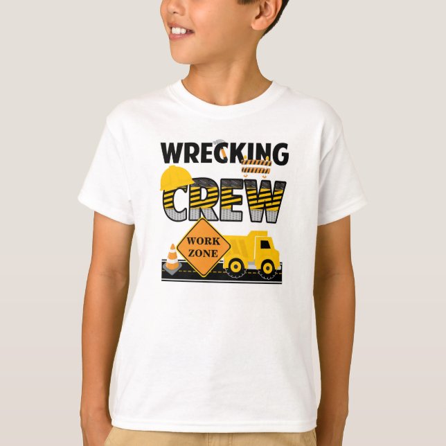 Wrecking Crew Shirt, Construction Work Zone T-Shirt (Front)