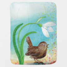 Wren Bird Sing at Dawn In the Spring