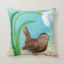 Wren Bird Sing at Dawn In the Spring  