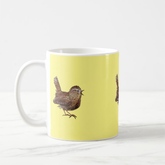 Wren Bird (Troglodytes Troglodytes) Coffee Mug (Left)