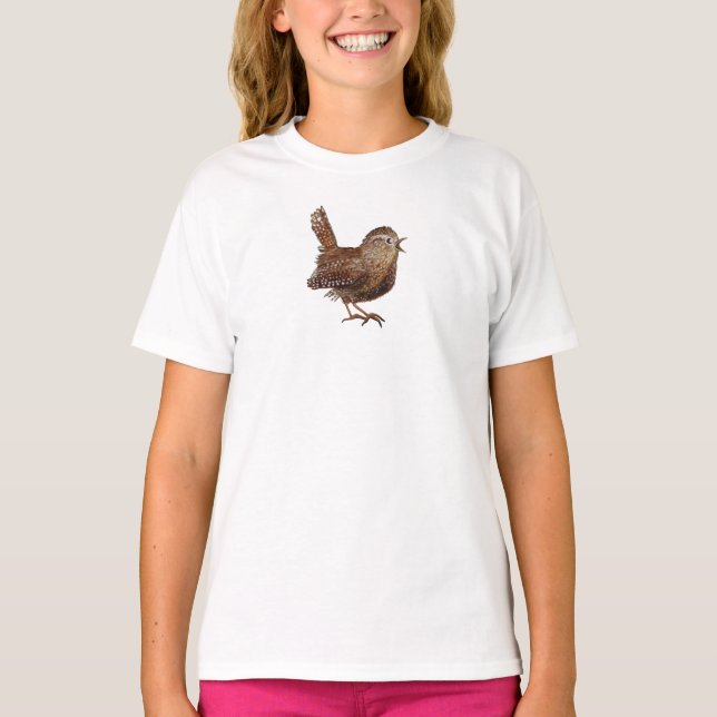 Wren Bird (Troglodytes Troglodytes) T-Shirt (Front)
