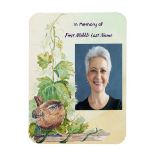  Wren Bird Vineyard Memorial Keepsake Magnet