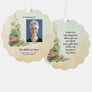  Wren Bird Vineyard Memorial Keepsake Ornament Card