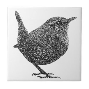 Wren (Black and White) Tile