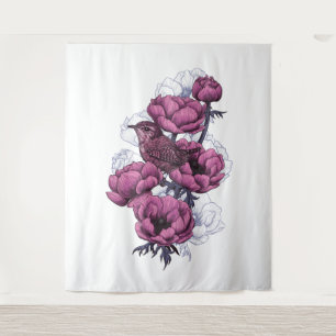 Wren bouquet tapestry