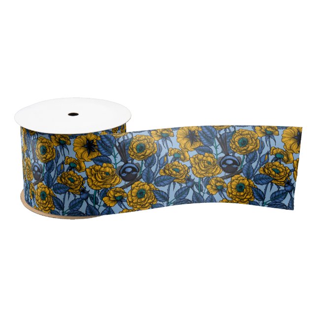 Wren in the roses satin ribbon (Spool)