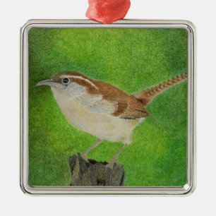 Wren Metal Ornament