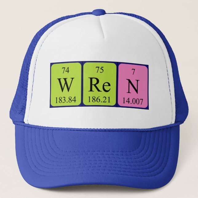 Wren periodic table name hat (Front)
