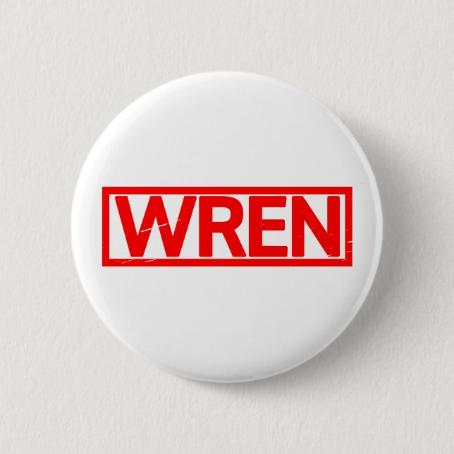 Wren Stamp 2 Inch Round Button (Front)