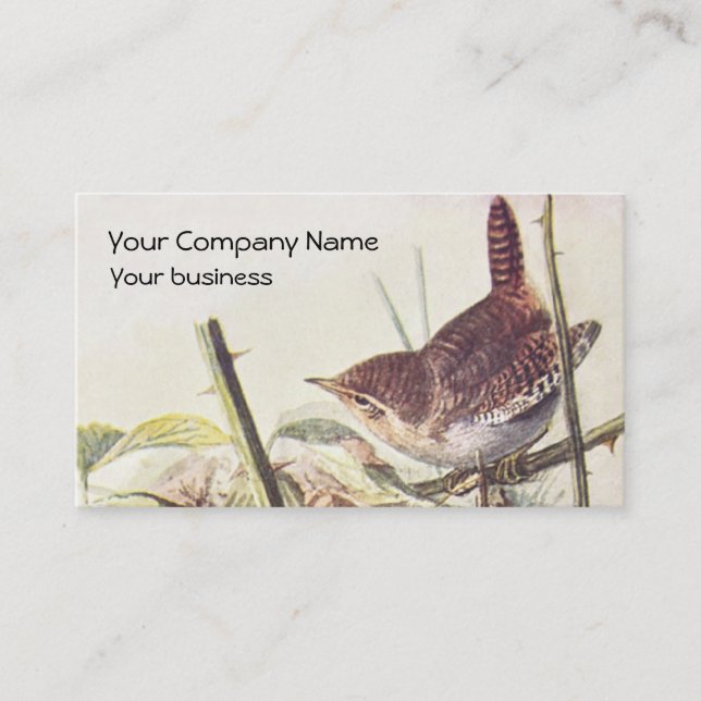 Wren vintage business card (Front)