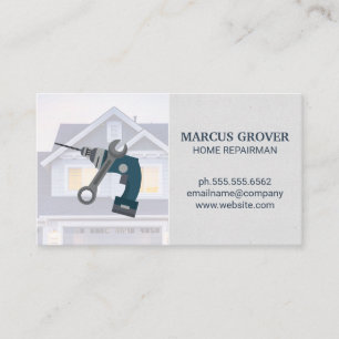 Wrench and Drill House Business Card