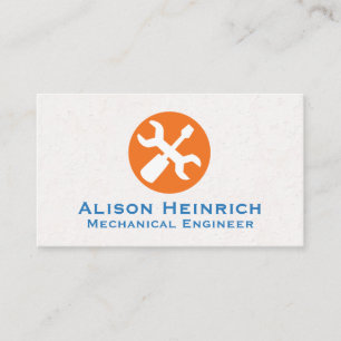 Wrench and Screw Driver Texture Wall Business Card