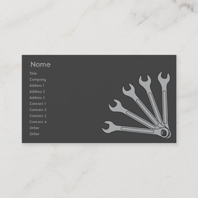 Wrench - Business Business Card (Front)