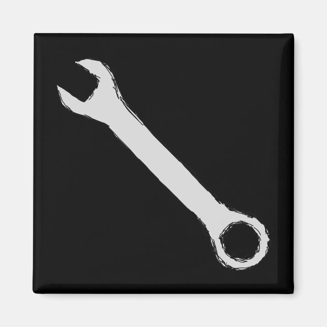 Wrench. Grey and Black. Spanner. Magnet (Front)