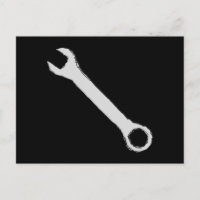Wrench. Grey and Black. Spanner.