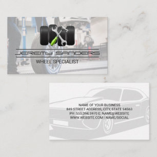 Wrench Hammer   Tire Shop Business Card