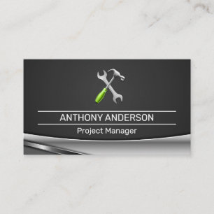Wrench Hammer Tools   Carpentry  Business Card