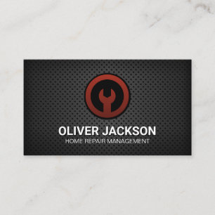 Wrench Icon   Perforated Mesh Business Card