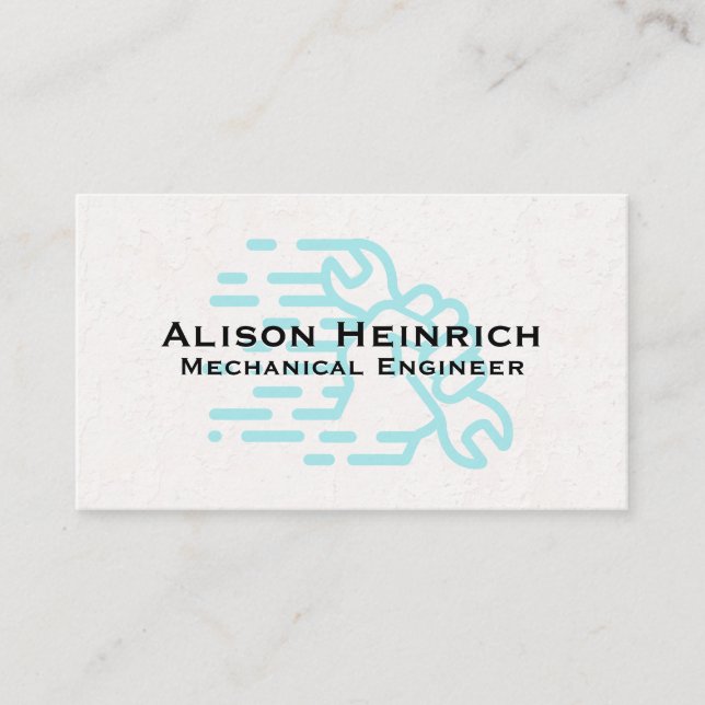 Wrench in Hand Business Card (Front)