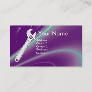 WRENCH METAL MECHANICS,PLUMBERS MONOGRAM BUSINESS CARD