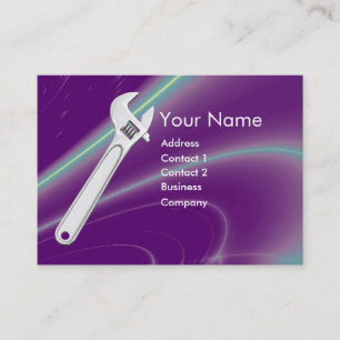WRENCH METAL MECHANICS,PLUMBERS MONOGRAM BUSINESS CARD