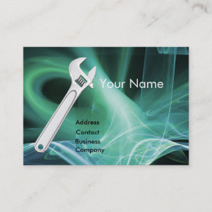 WRENCH METAL MECHANICS,PLUMBERS Monogram Business Card