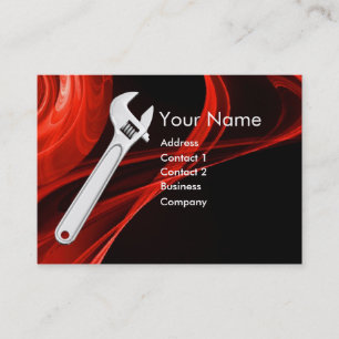 WRENCH METAL MECHANICS,PLUMBERS MONOGRAM BUSINESS CARD