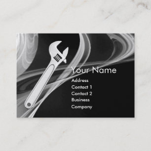 WRENCH METAL MECHANICS,PLUMBERS  Platinum Metallic Business Card