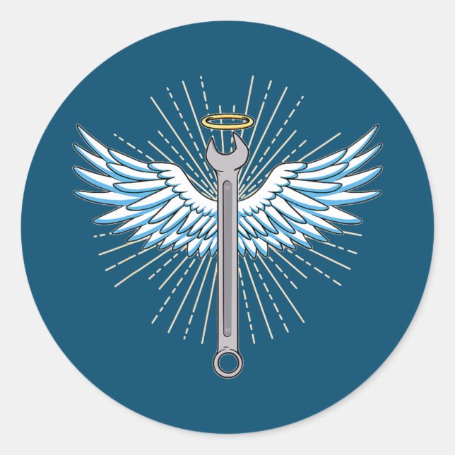 Wrench Tool  Classic Round Sticker (Front)