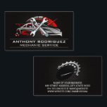 Wrenches | Auto Sports Car Services Business Card<br><div class="desc">Wrenches Gear and Piston | Auto Mechanic</div>