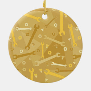 Wrenches, Nuts and Bolts Ceramic Ornament