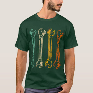 Wrenches Retro Car Mechanic Handyman Vintage boy f T-Shirt