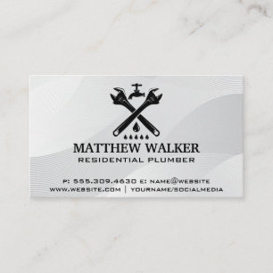 Wrenches   Water Spout   Plumbing Business Card