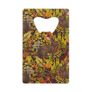 Wrens in the anemone garden credit card bottle opener