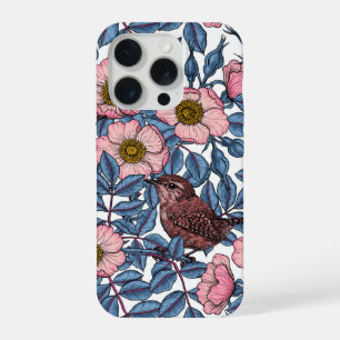 Wrens in the roses iPhone 15 pro case