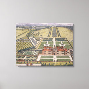 Wrest House in Bedfordshire engraved by Johannes K Canvas Print