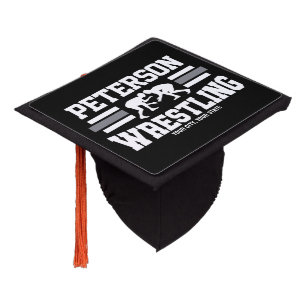 Wrestler ADD NAME School Athlete Wrestling Team Graduation Cap Topper