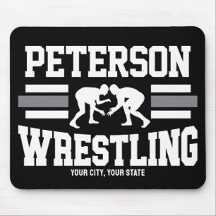 Wrestler ADD NAME School Athlete Wrestling Team Mouse Pad