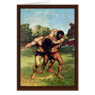 Wrestler By Courbet Gustave