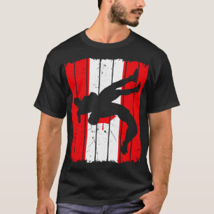Wrestler Canadian Flag Suplex Wrestling T-Shirt
