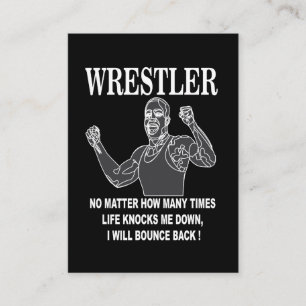 Wrestler Inspirational Wrestling Coach Business Card