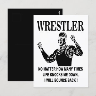 Wrestler Inspirational Wrestling Postcard