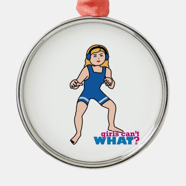 Wrestler - Light/Blonde Metal Ornament (Front)