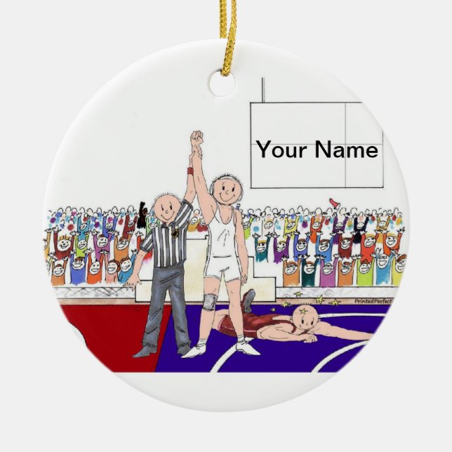 Wrestler - male ceramic ornament (Front)