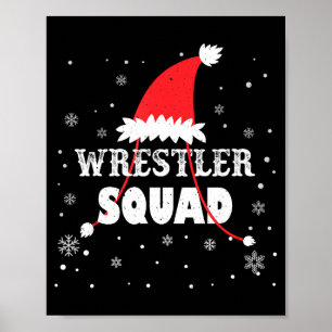 Wrestler Squad Christmas Wrestling Matching Xmas Poster