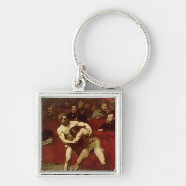 Wrestlers, 1875 keychain (Front)