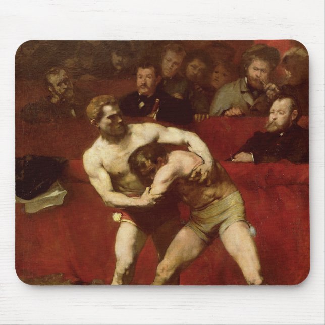 Wrestlers, 1875 mouse pad (Front)