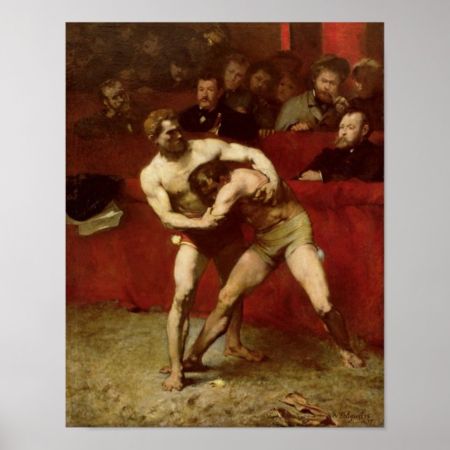 Wrestlers, 1875 poster (Front)